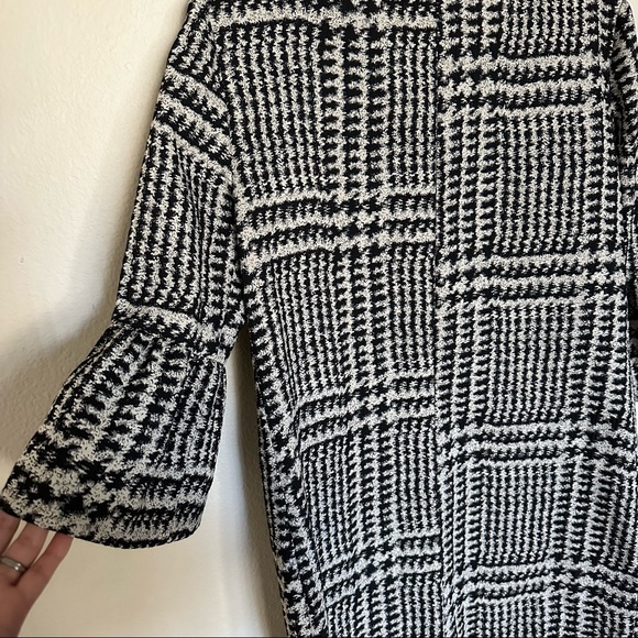 Zara Mini Dress Houndstooth Pattern Sz M - Picture 3 of 4